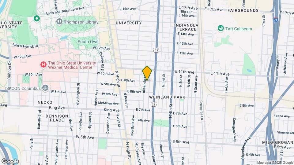 1492 Indianola Ave Mapa y Detalles de la Ubicación
