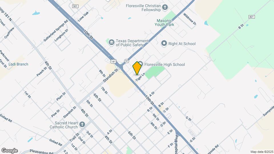 1807 Tiger Ln Map and Location Details