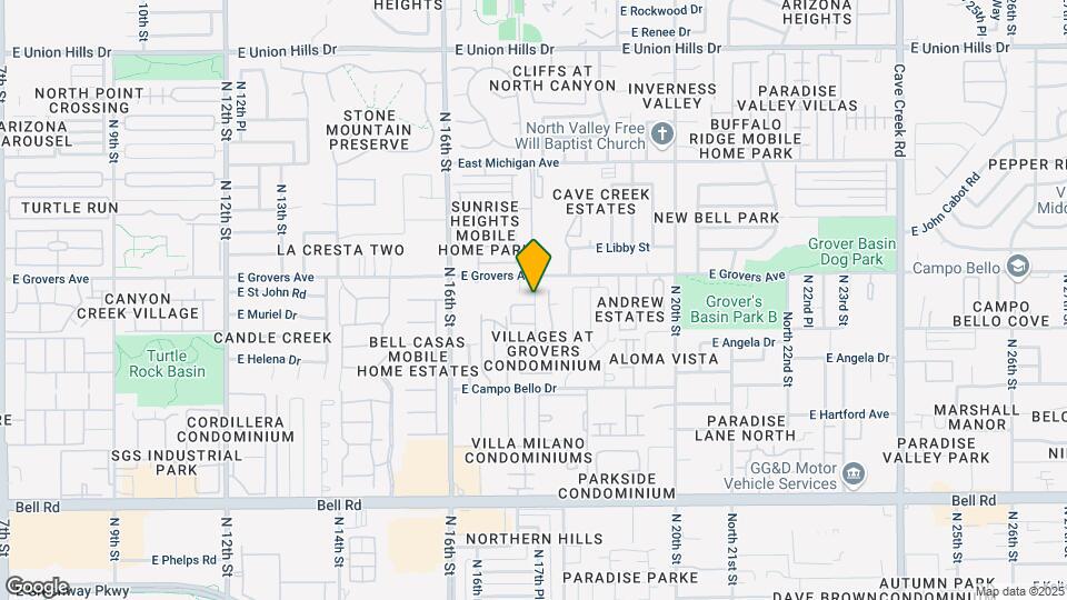 17620 N 17th Pl, Unit 23 Map and Location Details