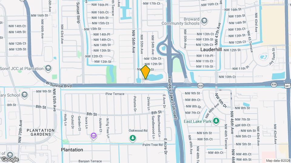 5495 NW 10th Ct, Unit 104 Map and Location Details