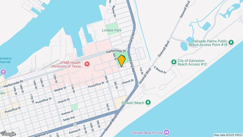 Galveston AM Mapa y Detalles de la Ubicación