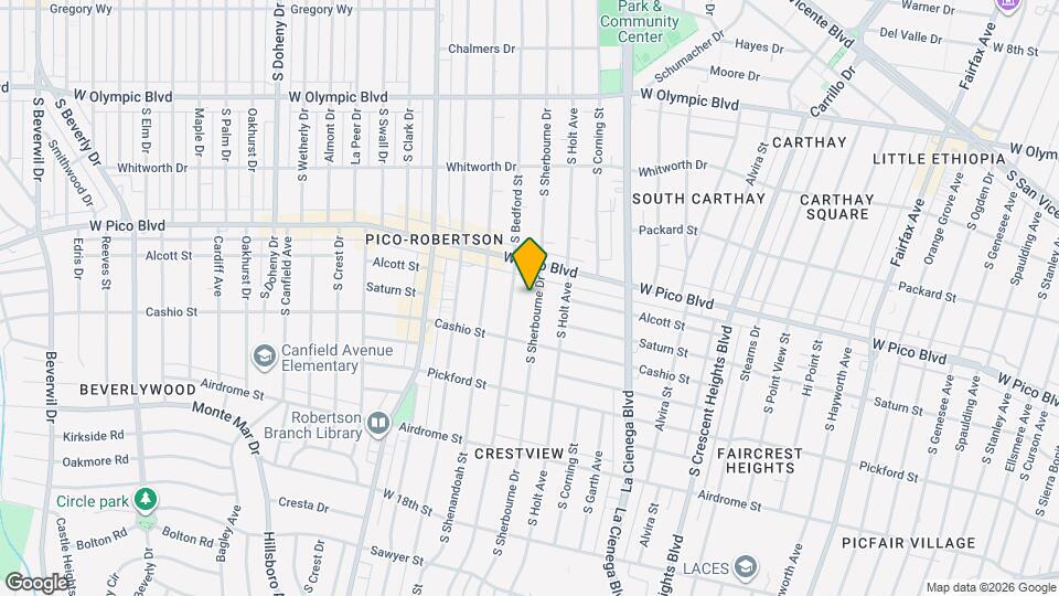 1437 S Sherbourne Dr, Unit 5 Mapa y Detalles de la Ubicación