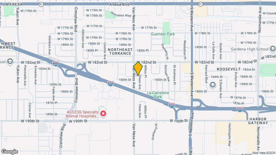 18405 Haas Ave Mapa y Detalles de la Ubicación