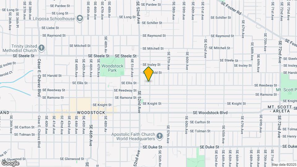 5325 SE Reedway St Map and Location Details