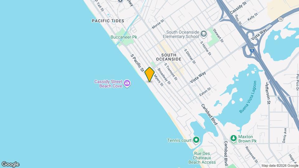 1827 S Pacific St Map and Location Details