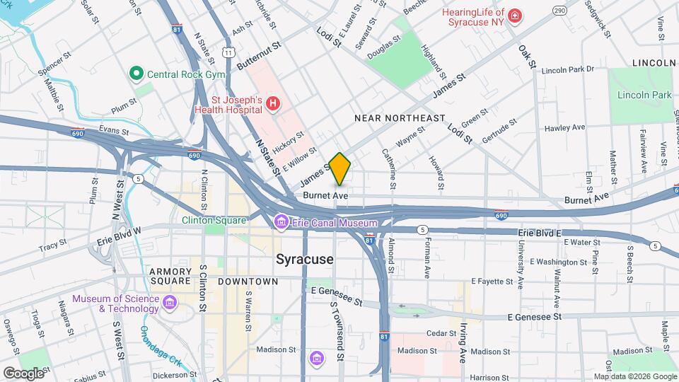 202 N Townsend St Map and Location Details