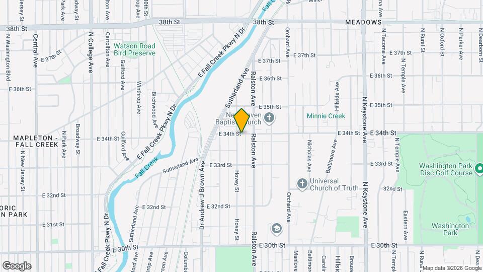 1609 E 34th St Map and Location Details