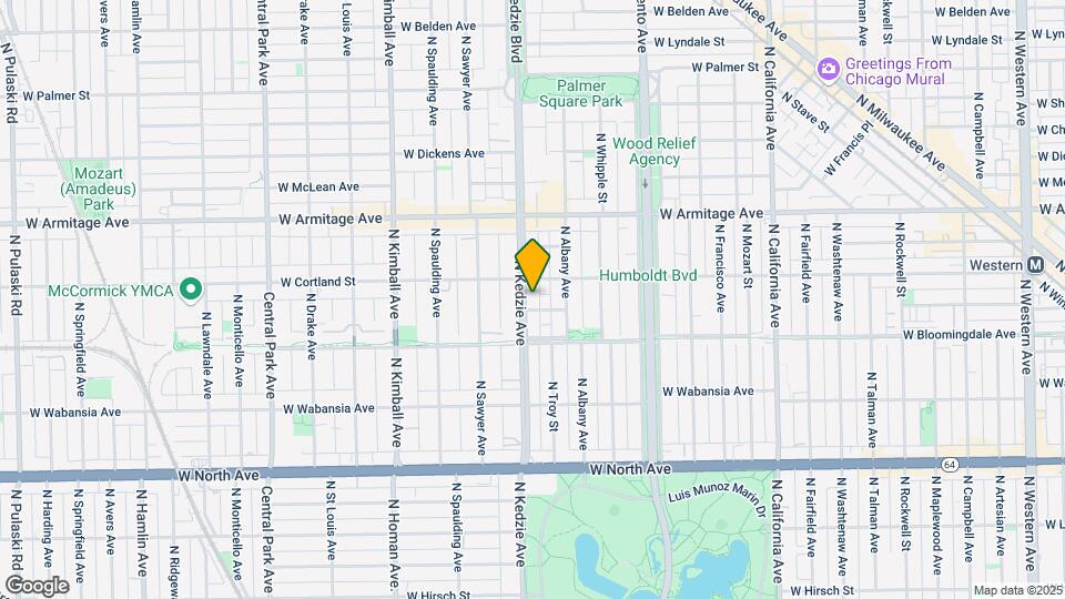 1841 N Kedzie Ave Map and Location Details