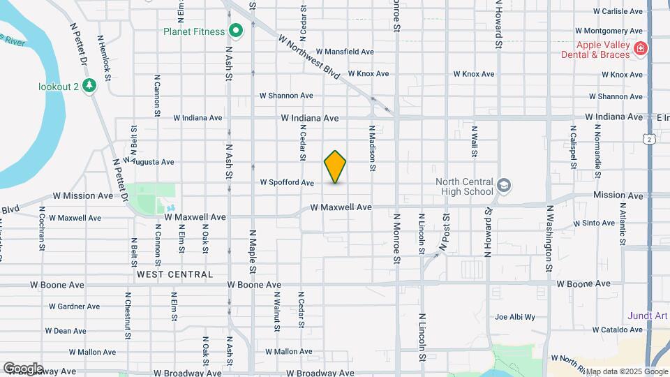 1215 W Spofford Ave Mapa y Detalles de la Ubicación
