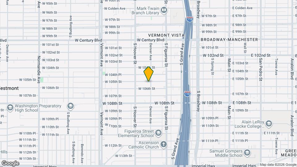 604 W 105th St Map and Location Details