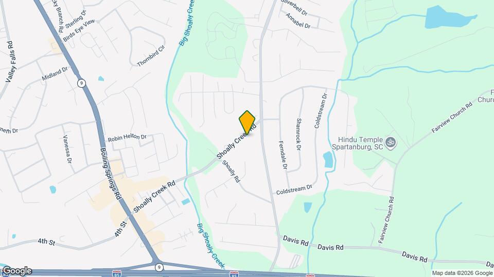 1552 Shoally Creek Rd Map and Location Details