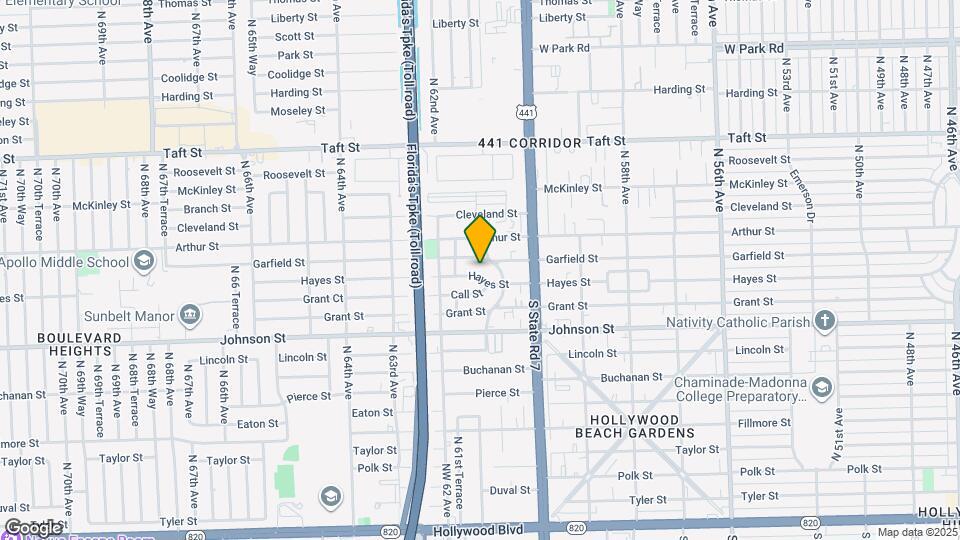 6109 Hayes St Map and Location Details