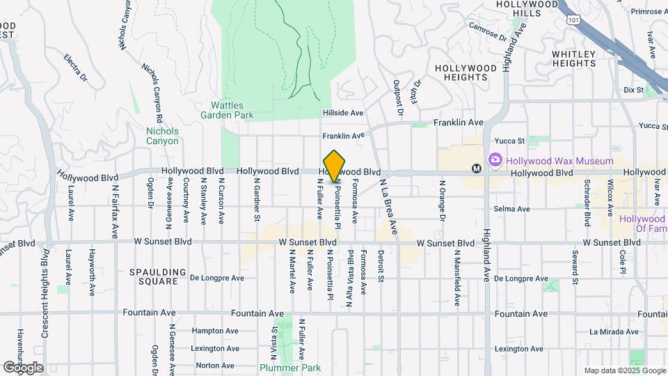 1633 N Poinsettia Pl Map and Location Details