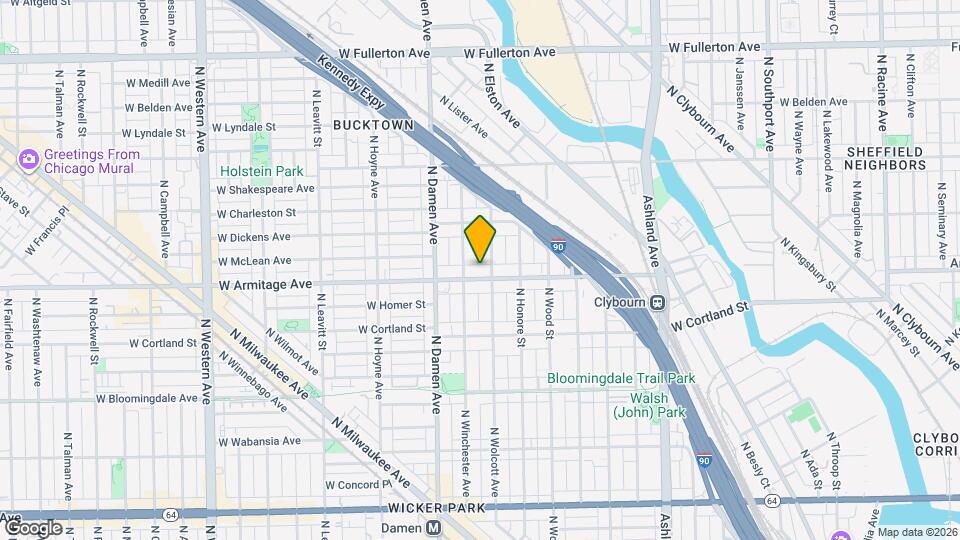 1910 W Armitage Ave, Unit 3W Mapa y Detalles de la Ubicación