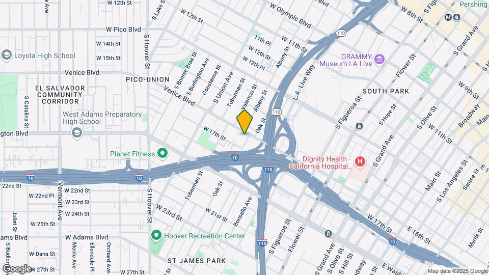1609 Oak St Map and Location Details