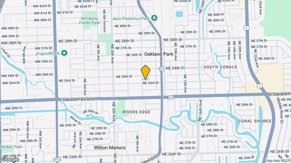 1021 NE 33rd St, Unit #F ONE OF A KIND Mapa y Detalles de la Ubicación