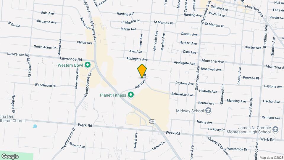 3331 Parkcrest Ln Map and Location Details