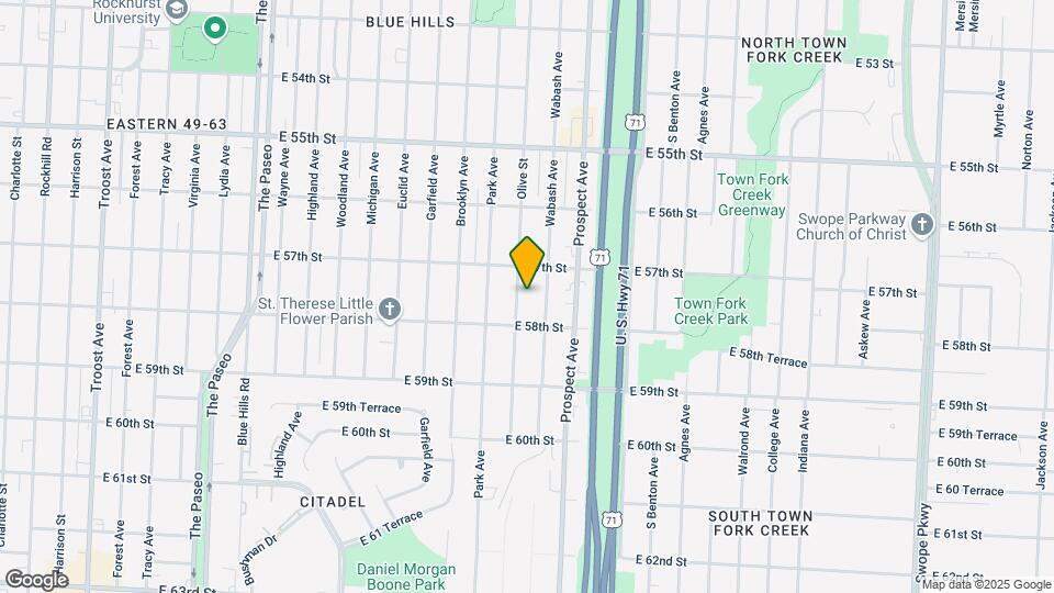 5723 Olive St Map and Location Details
