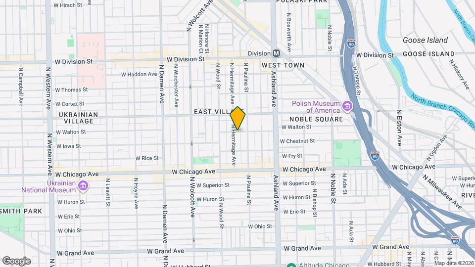 885 N Hermitage Ave Map and Location Details