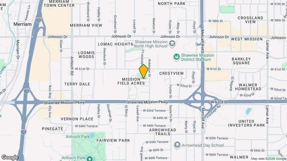7818 W 61st Terrace Map and Location Details