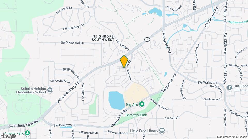 15186 SW Canyon Wren Way Mapa y Detalles de la Ubicación