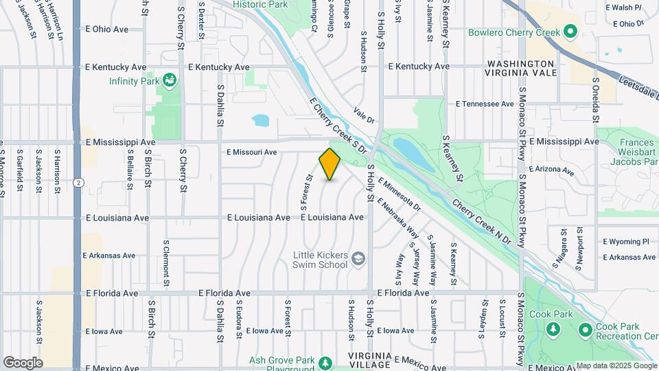 1210 S Glencoe St Map and Location Details