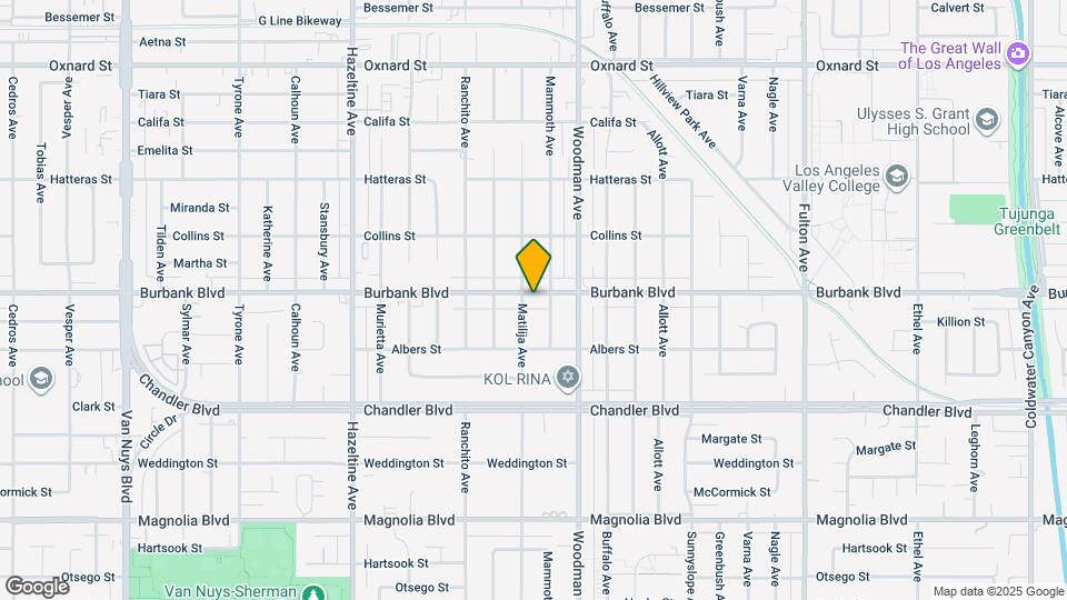 13744 Burbank Blvd Map and Location Details