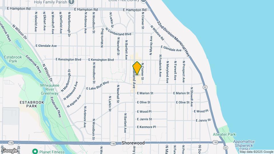 4428 N Oakland Ave Map and Location Details