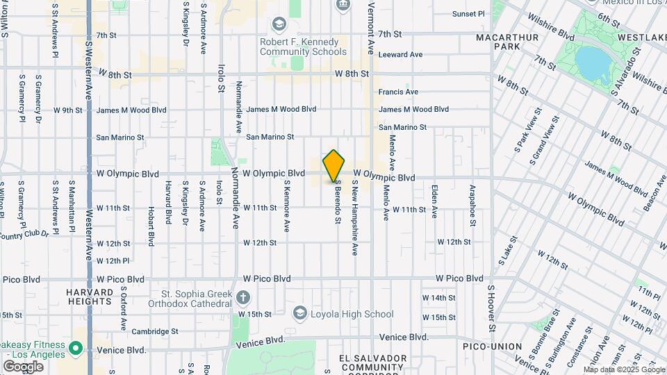 1025 S Berendo St Map and Location Details