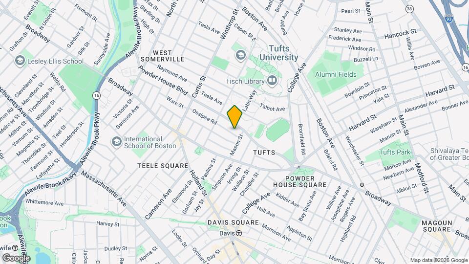 11 Ossipee Rd, Unit 1 Map and Location Details