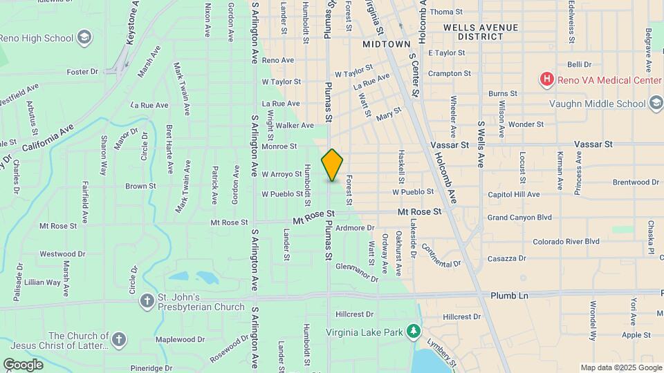 1360 Plumas St Map and Location Details