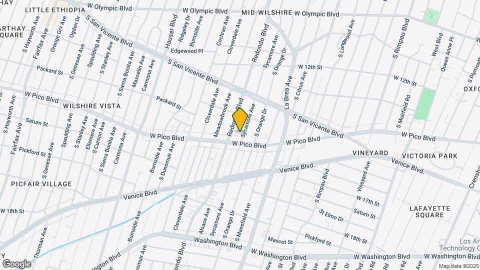 1339 S Sycamore Ave Map and Location Details
