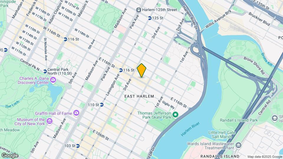 231 E 116th St Mapa y Detalles de la Ubicación