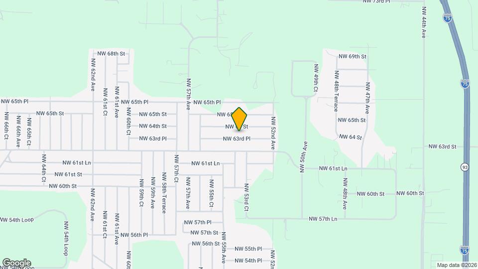 5401 NW 63rd Pl Map and Location Details