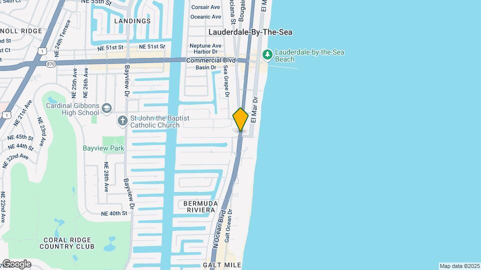 4051 N Ocean Dr-Unit -5 Map and Location Details