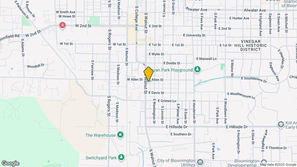 1009 S Walnut St Map and Location Details