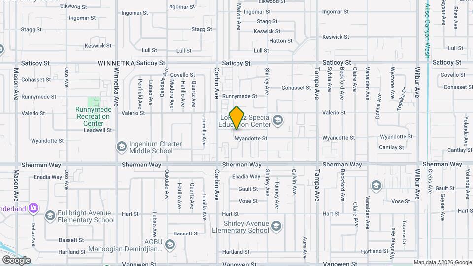 19620 Leadwell St Map and Location Details