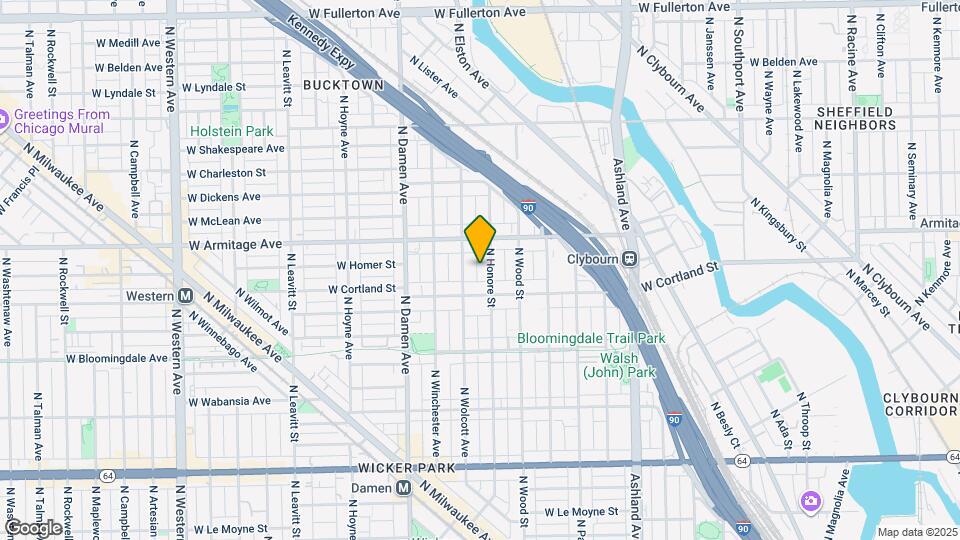 1924 N Honore St Map and Location Details