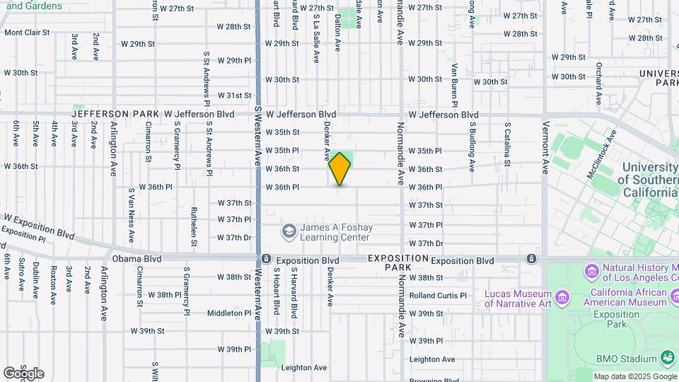 1528 1/2 W 36th Pl Map and Location Details