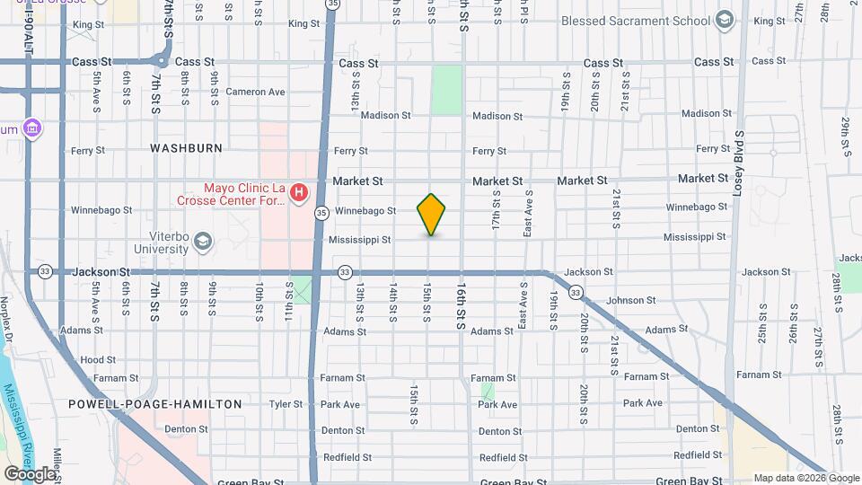 1506 Mississippi St, Unit Upper Map and Location Details