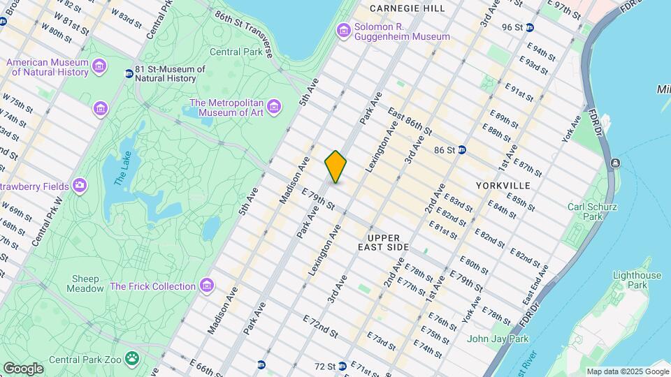 111 E 80th St Map and Location Details