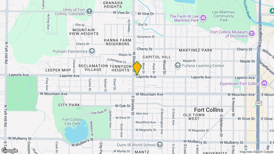 1023 1/2 Laporte Ave Map and Location Details