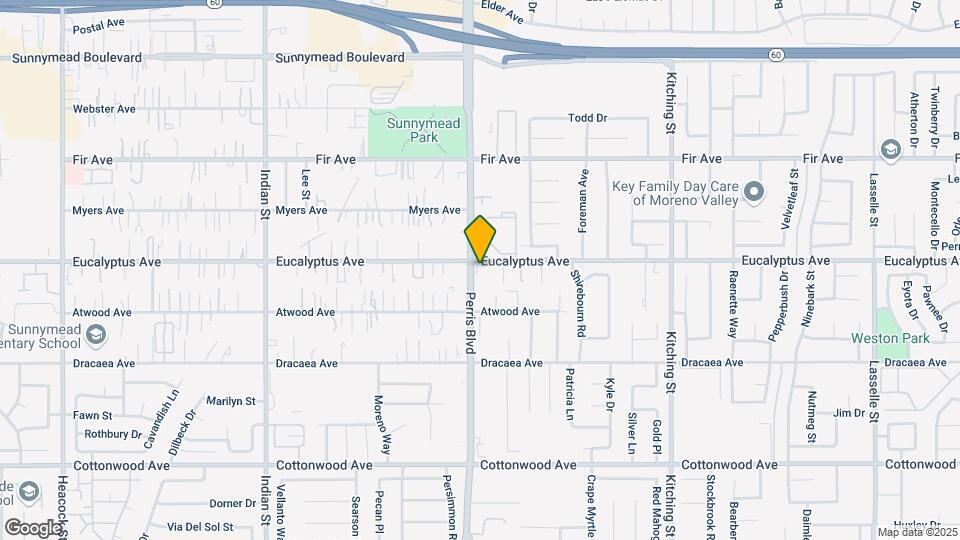 25021 Eucalyptus Ave Map and Location Details