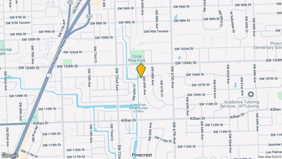 10600 SW 69th Ave Map and Location Details