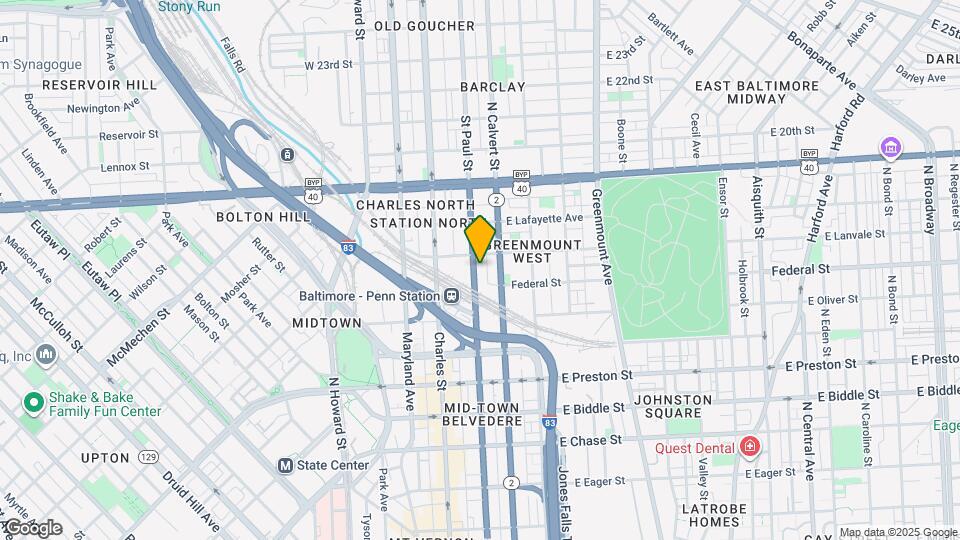 1609 St. Paul St Map and Location Details