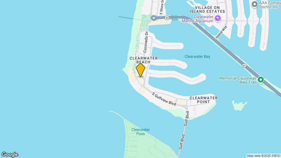 445 S Gulfview Blvd Map and Location Details