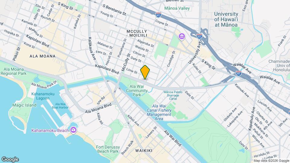 2232 Kapiolani Blvd Mapa y Detalles de la Ubicación
