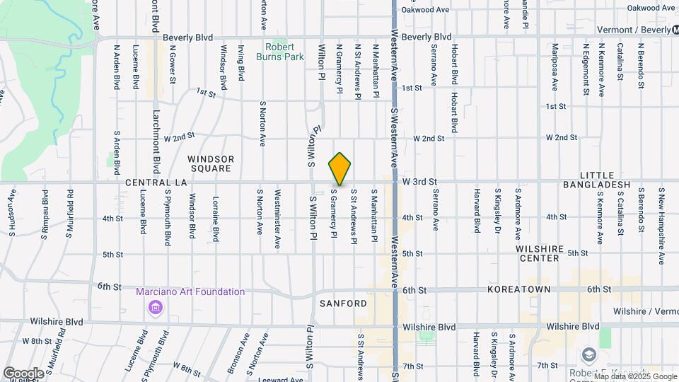 310 S Gramercy Pl Map and Location Details