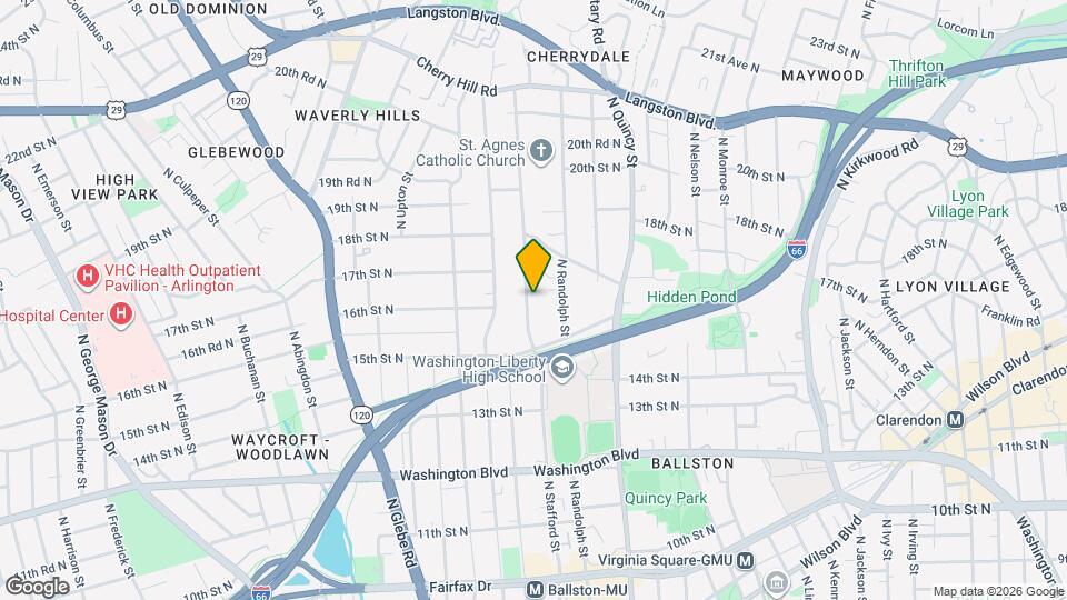 1605 N Stafford St Mapa y Detalles de la Ubicación