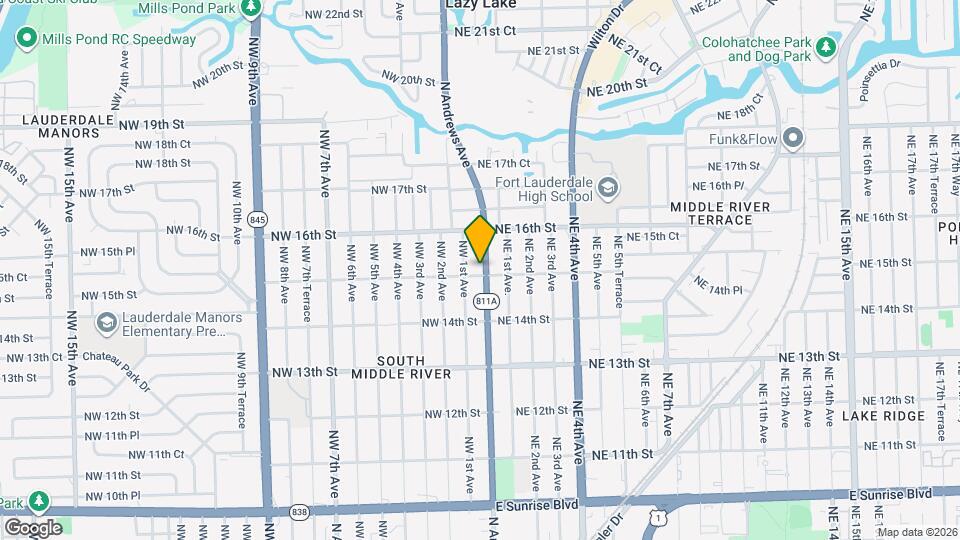 1505 N Andrews Ave Map and Location Details